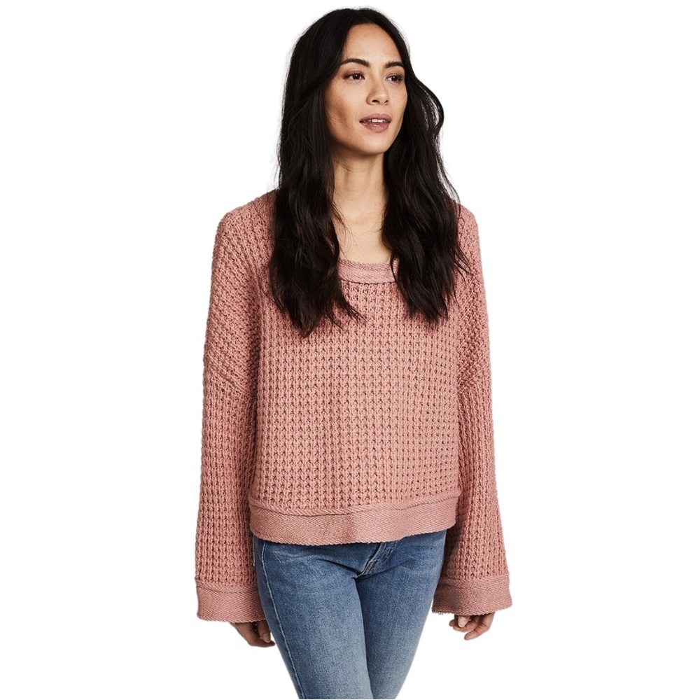 Free People Maybe Baby pink sweater sz Small